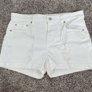 New white Gap shorts with holes size 29